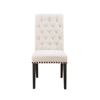 BM163742 Chic Wooden Dining Side Chair, Beige, Set of 2