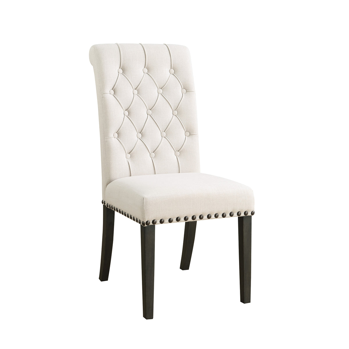 BM163742 Chic Wooden Dining Side Chair, Beige, Set of 2