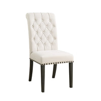 BM163742 Chic Wooden Dining Side Chair, Beige, Set of 2