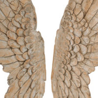 Angel Wings Statue Wall Art, Set of 2, Brown - BM165620