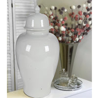 Ceramic Ginger Jar With Lid, Off White - BM165658