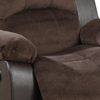 BM166725 Polyurethane Rocker Recliner In Choco Suede Brown