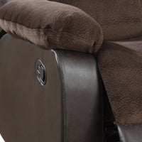 BM166725 Polyurethane Rocker Recliner In Choco Suede Brown