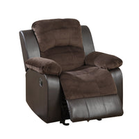 BM166725 Polyurethane Rocker Recliner In Choco Suede Brown