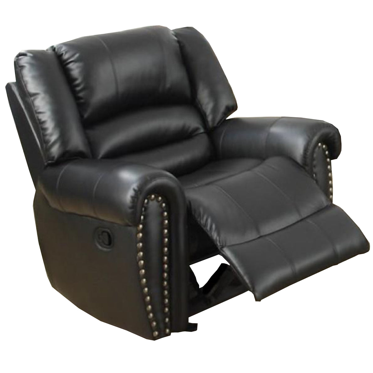 BM171448 Bonded Leather & Plywood Recliner/Glider, Black