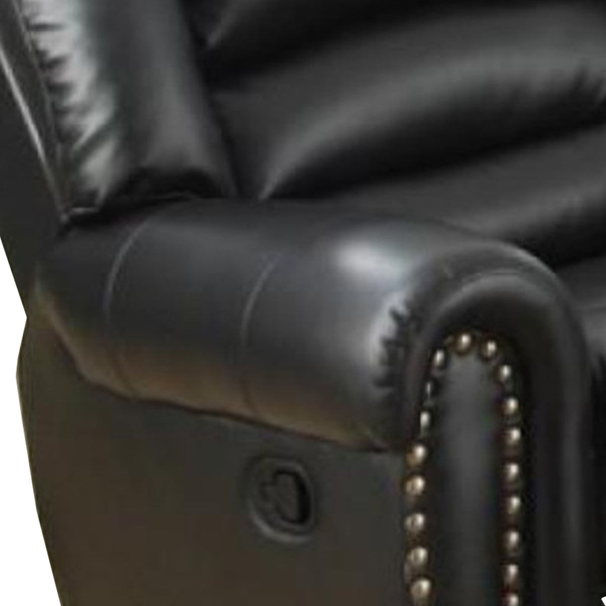 BM171448 Bonded Leather & Plywood Recliner/Glider, Black