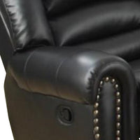 BM171448 Bonded Leather & Plywood Recliner/Glider, Black
