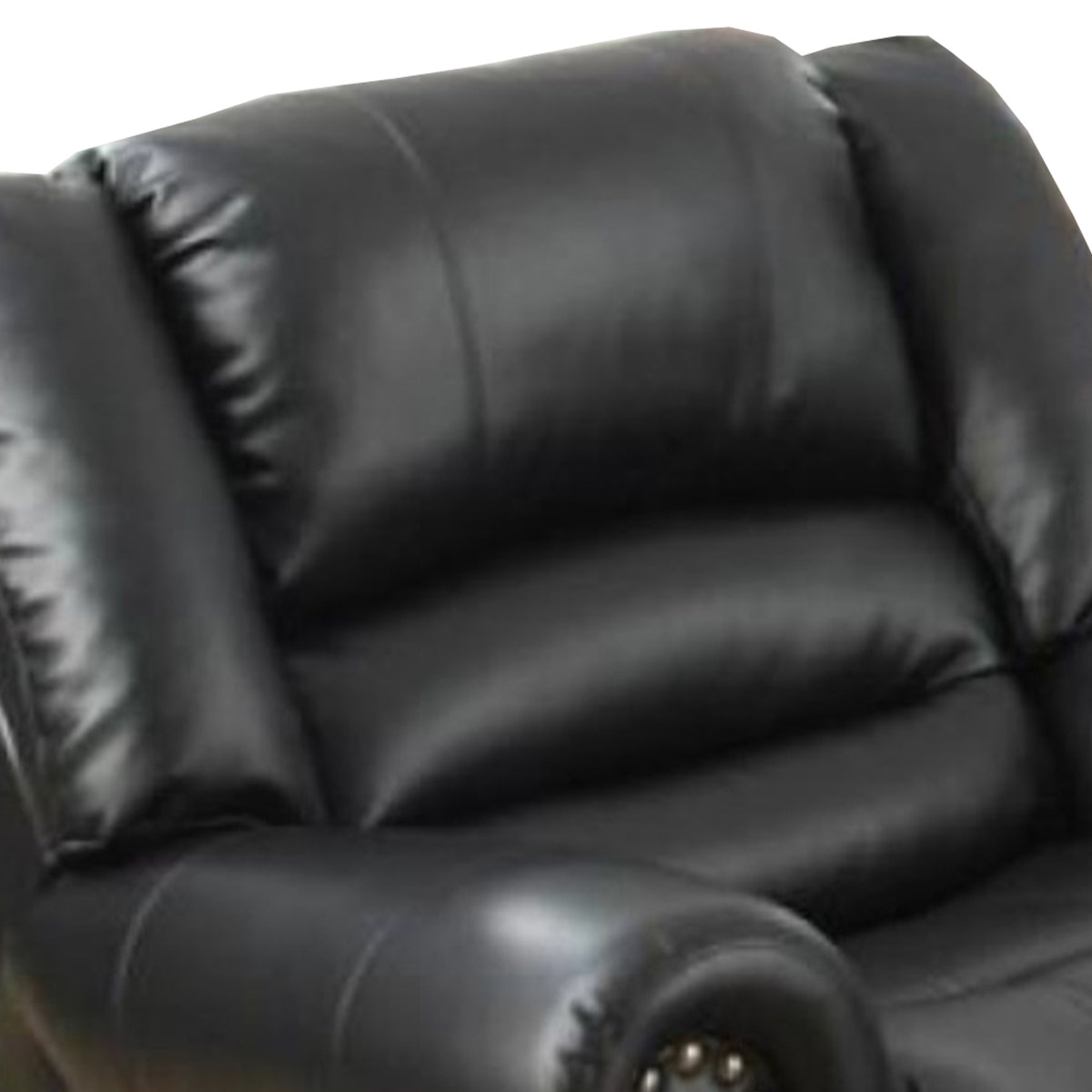 BM171448 Bonded Leather & Plywood Recliner/Glider, Black