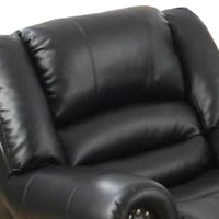 BM171448 Bonded Leather & Plywood Recliner/Glider, Black