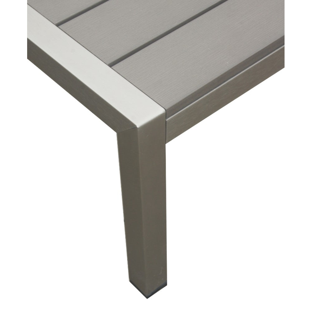16 Inch Outdoor Side Table, Highly Functional, Easy Movable, Gray - BM172081