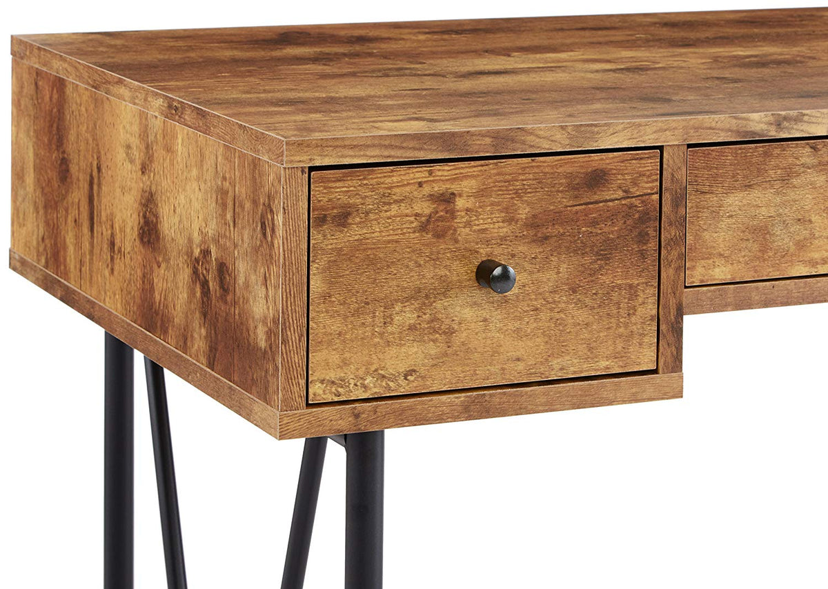 Chic Atelier Writing Desk 3 Drawer, Antique Brown - BM172241