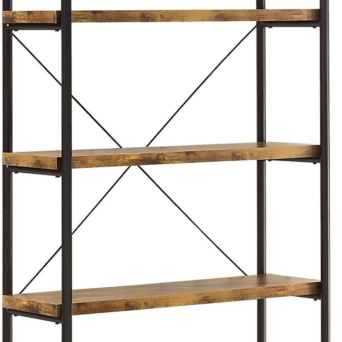 Rustically designed Bookcase With 4 Open Shelves - BM172242
