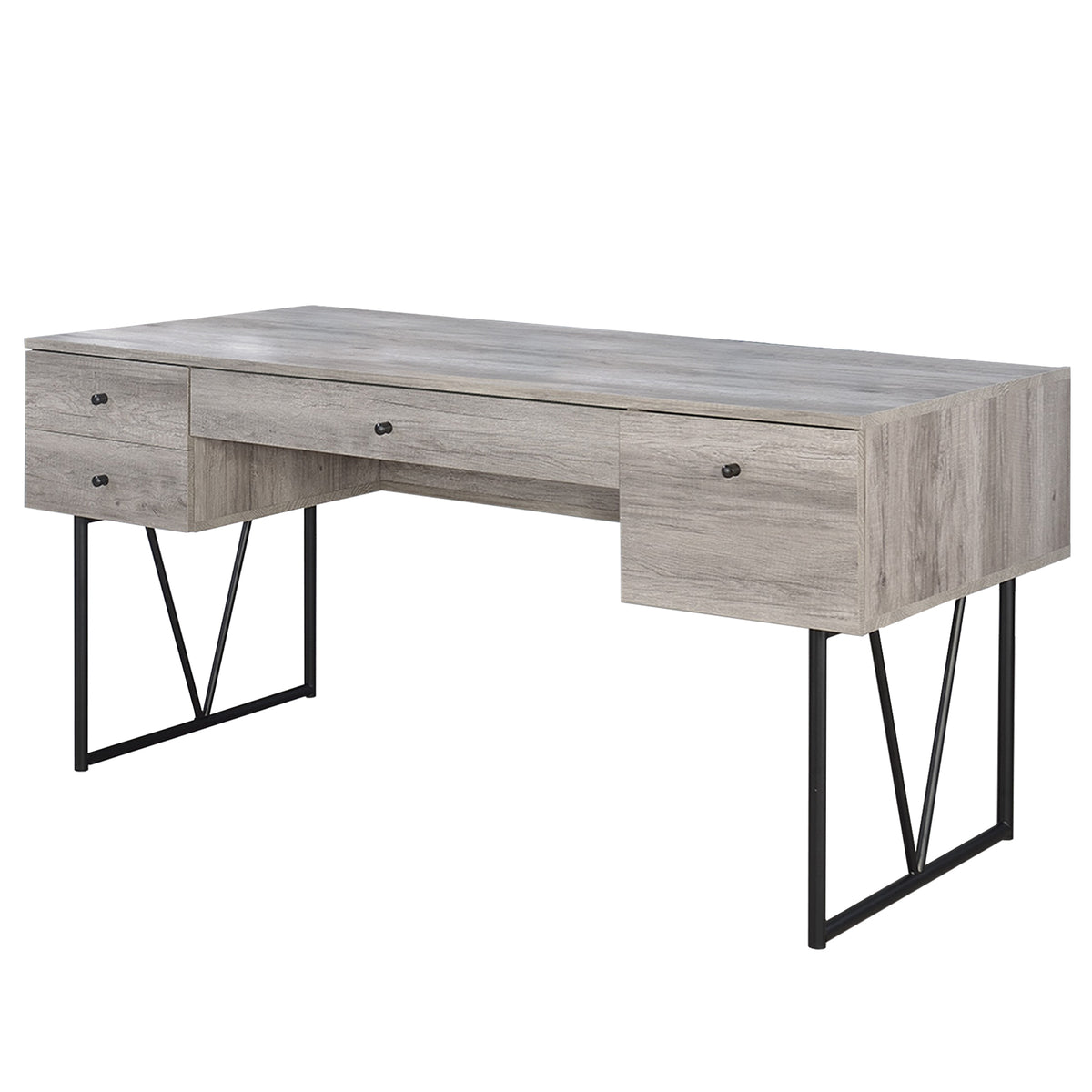 BM172254 Writing Desk-4 Drawer, Driftwood Gray