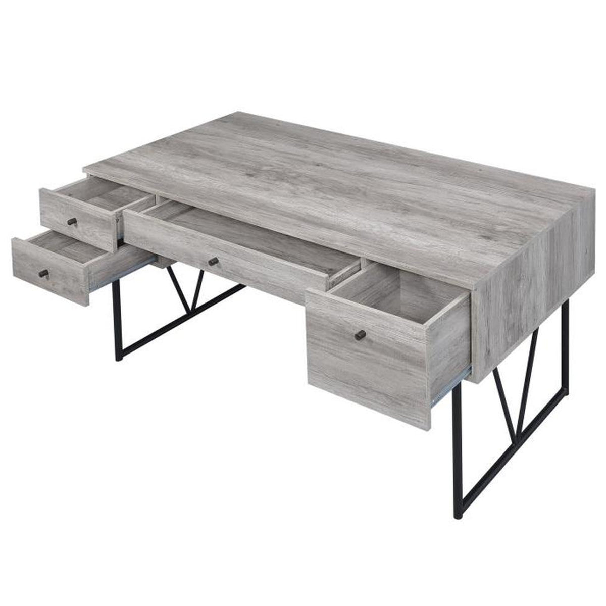 BM172254 Writing Desk-4 Drawer, Driftwood Gray