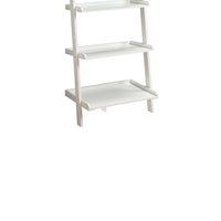 Stylized Contemporary 5 Tier Ladder Shelf, White - BM172781