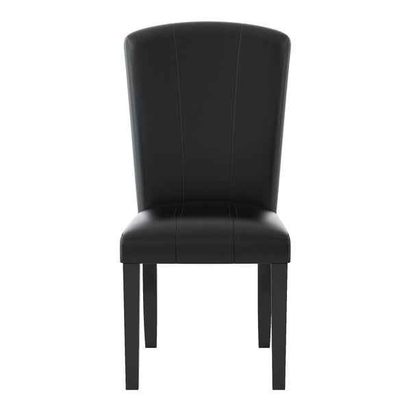 Wooden Side Chair with Leatherette Seat and Back, Espresso, Set of 2 - BM174350