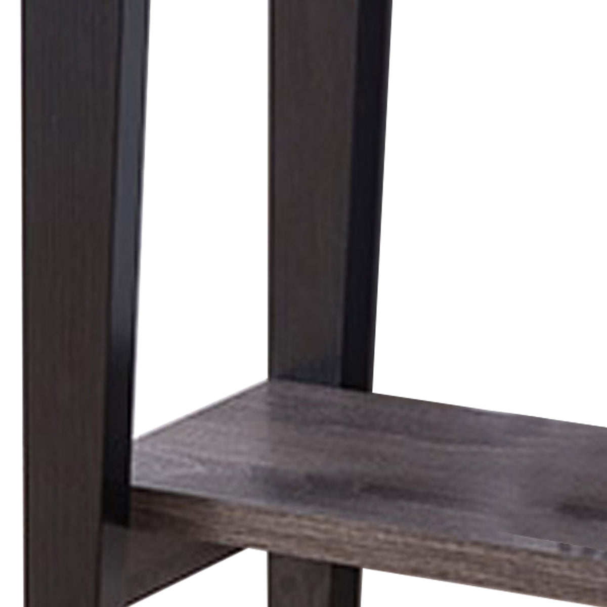 Wooden Console Table With Bottom Shelf, Black And Gray - BM179698