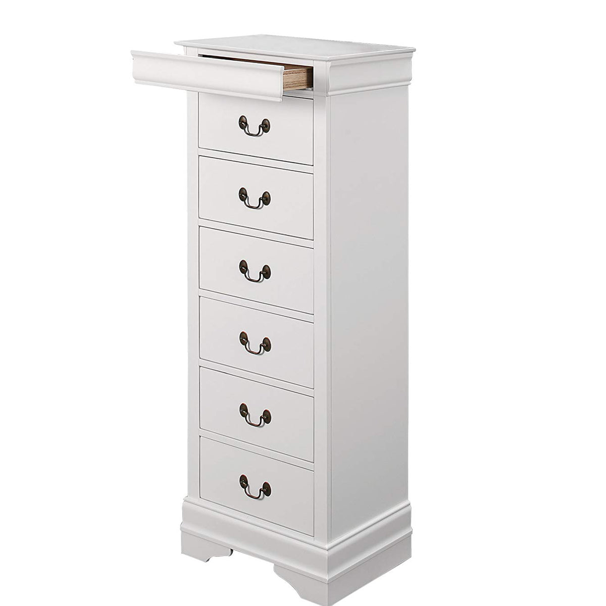 Wooden Six Drawer Lingerie Chest, Grey - BM179884