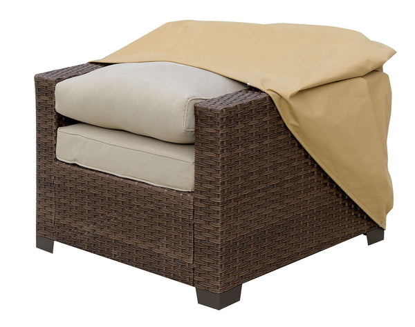 Fabric Dust Cover for Outdoor Chairs, Medium, Light Brown - BM183737