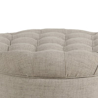 BM194141 - Fabric Upholstered Wooden Ottoman with Tufted Lift Off Lid Storage, Beige