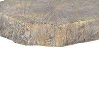 Round Cemented Log Accent, Brown - BM200916