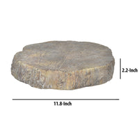 Round Cemented Log Accent, Brown - BM200916