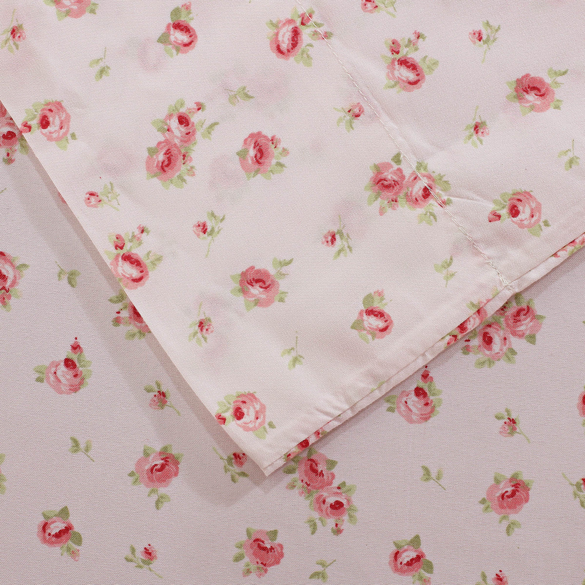 Melun 4 Piece Queen Size Rose Pattern Sheet Set , Pink - BM202116