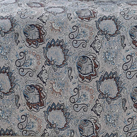 Caen 8 Piece Full Size Printed Reversible Comforter Set , Gray and Blue - BM202725