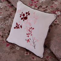 Andria 10 Piece Queen Size Comforter and Coverlet Set , Brown and Pink - BM202794