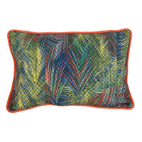 20 X 14 Inch Fabric Pillow with Abstract Art Details, Multicolor - BM203508