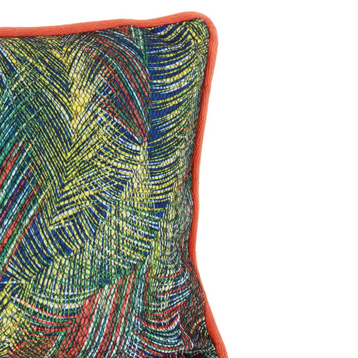 20 X 14 Inch Fabric Pillow with Abstract Art Details, Multicolor - BM203508