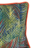 20 X 14 Inch Fabric Pillow with Abstract Art Details, Multicolor - BM203508