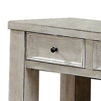 Transitional Wooden Console Table with 4 Drawers and Open Shelf, White - BM203959