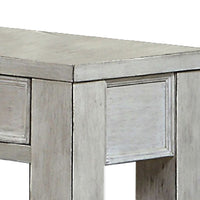 Transitional Wooden Console Table with 4 Drawers and Open Shelf, White - BM203959