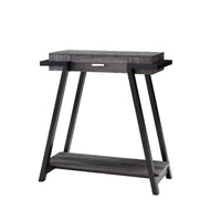 Wooden Console Table with Angled Leg Support and Drawer,Black and Gray - BM204129