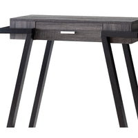 Wooden Console Table with Angled Leg Support and Drawer,Black and Gray - BM204129