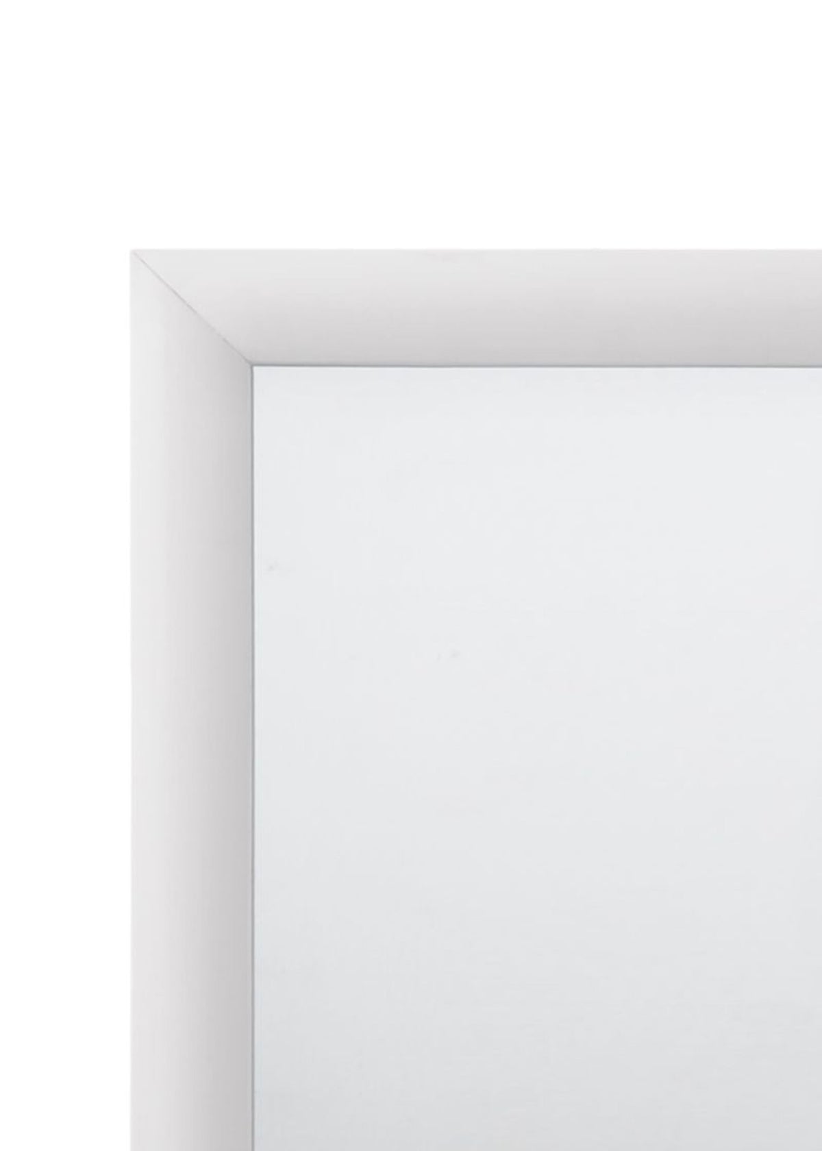 Wooden Framed Mirror with Rectangular Shape, Silver and White - BM205572