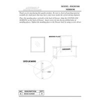 Transitional Style Mirror with Raised Wooden Frame, Brown and Silver - BM205580