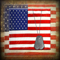 Canvas American Flag with Necklace Wall Print, Small, Multicolor - BM205901