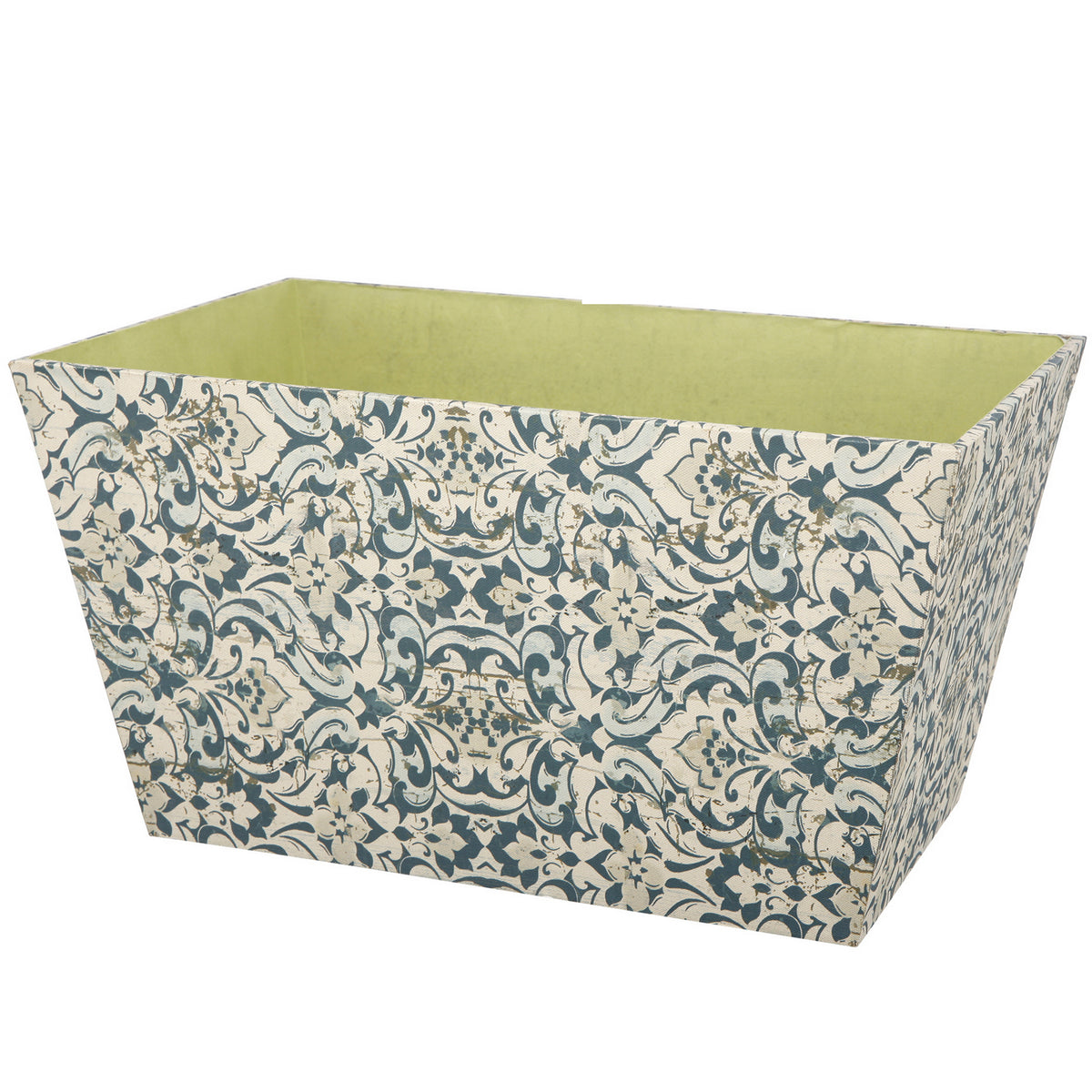 Rectangular Containers with Narrow Bottom, Set of 3, Blue and Beige - BM206718