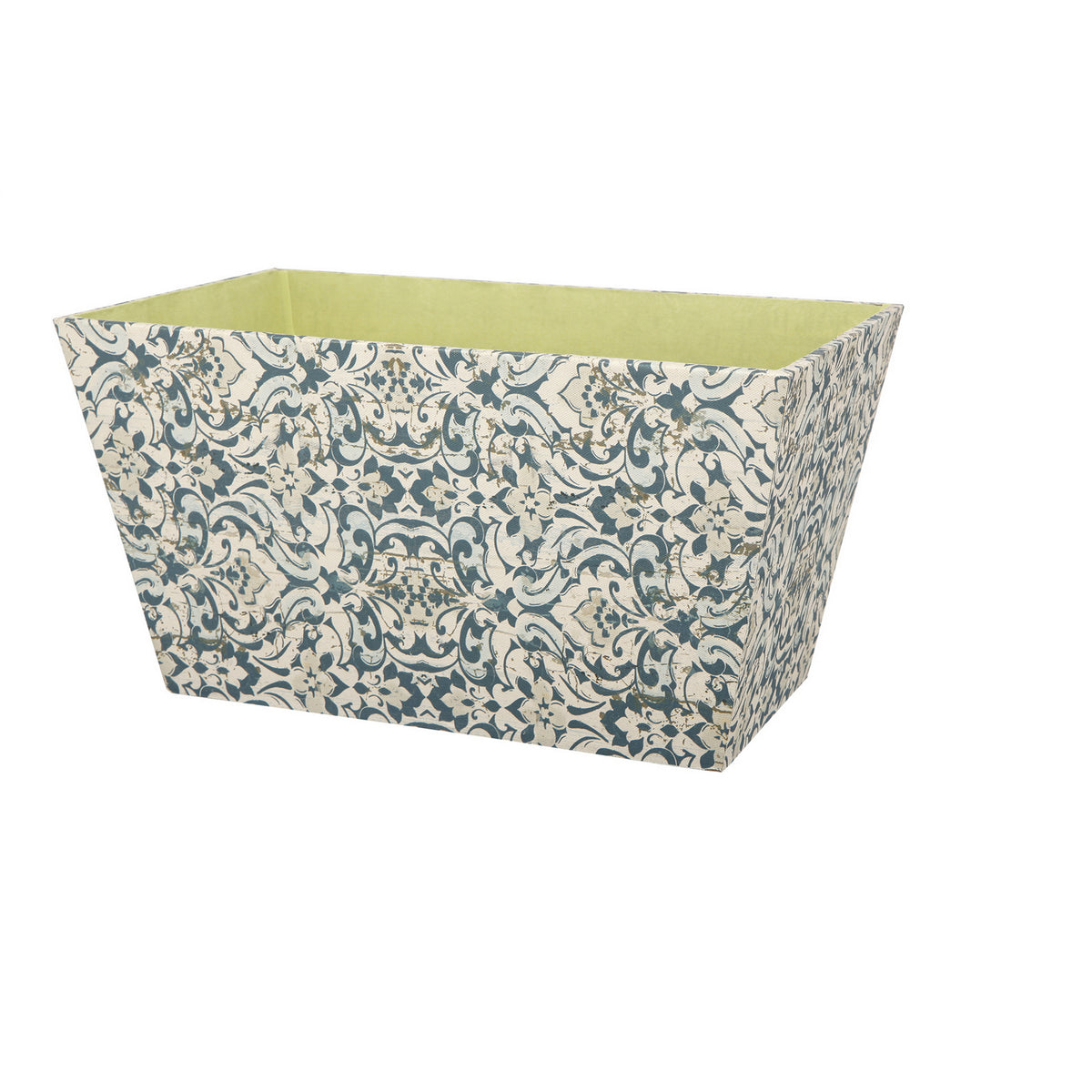Rectangular Containers with Narrow Bottom, Set of 3, Blue and Beige - BM206718