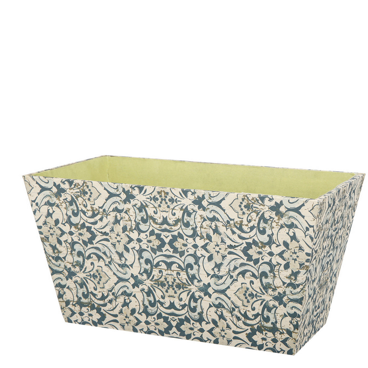 Rectangular Containers with Narrow Bottom, Set of 3, Blue and Beige - BM206718