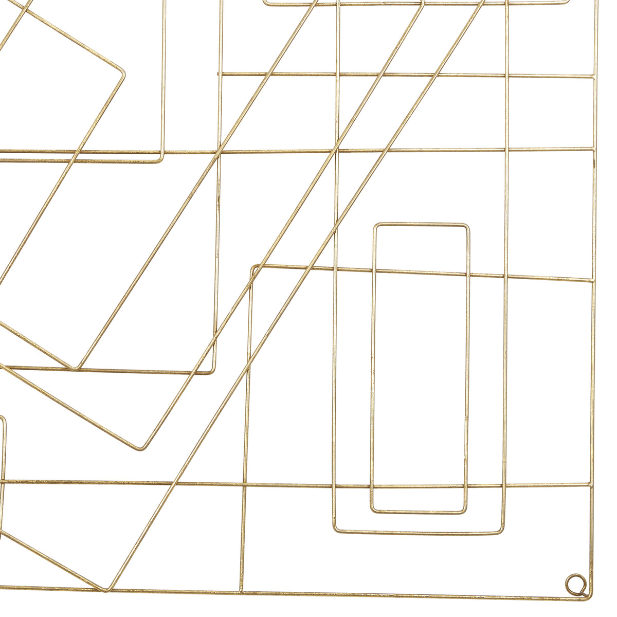 Contemporary Style Square Frame Metal Wall Decor, Gold - BM206733