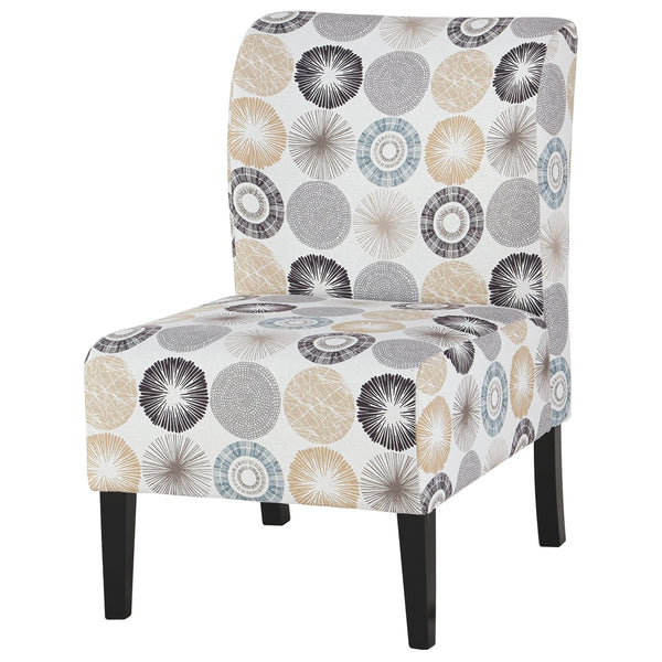 Wooden Armless Accent Chair with Fabric Upholstery, Multicolor - BM207214