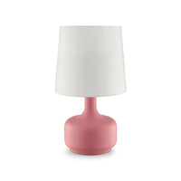 Contemporary Table Lamp with Pot Belly Base with Matte Pink Finish in Pink - BM209050