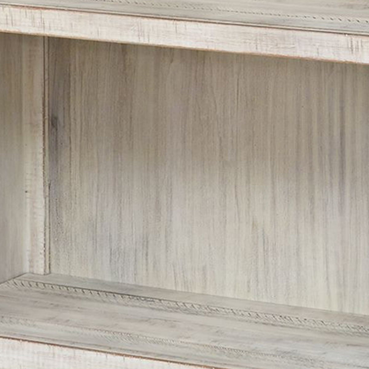 X Shape Back Bookcase with 3 Open Shelves and 1 Open Compartment in White - BM209264