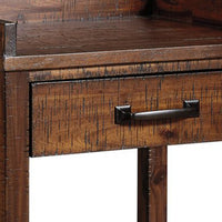 Wooden Printer Stand, 2 Drawers, 1 Open Compartment, Brown - BM209332