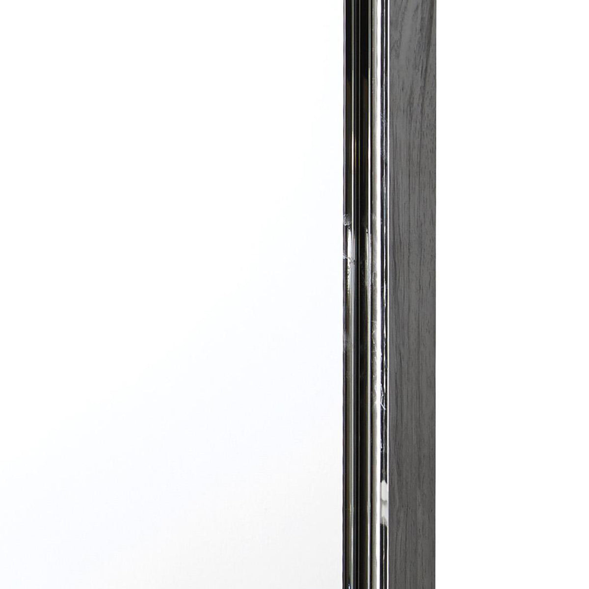 Contemporary Square Shape Bedroom Mirror with Wood Grain Texture in Gray - BM209334