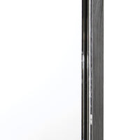 Contemporary Square Shape Bedroom Mirror with Wood Grain Texture in Gray - BM209334