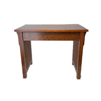 Wooden Frame Writing Desk with 1 Drawer and Slatted Sides, Brown - BM210129